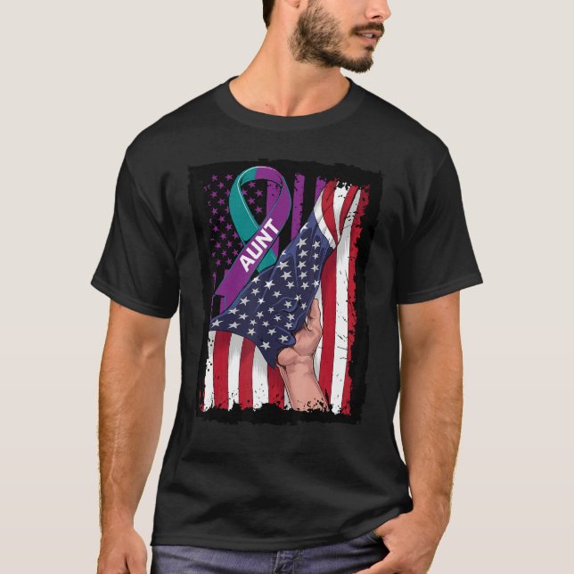 Till minne av min Moster Suicide Awareness America T Shirt (Framsida)