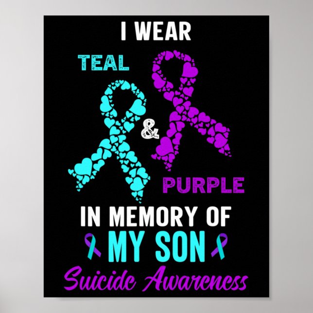 Till minne av min son Mamma Pappa Suicide Preventi Poster (Framsidan)