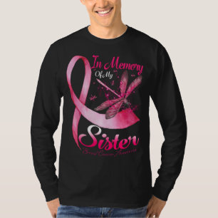 Till minne av min syster Dragonfly Breast Cancer A T Shirt
