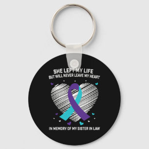 Till minne av min syster i Law Suicide Awareness P Nyckelring