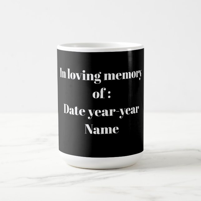 Till minne av – Minnesdesign Kaffemugg (Center)