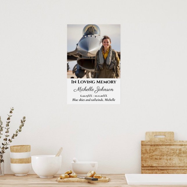 Till minne av Minnesfoto Begravning Flygindustri Poster (Skapare uppladdad)