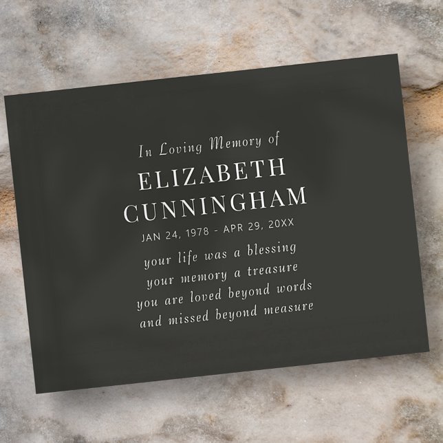 Till minne av Modern enkel minnesordspråk Vykort (Skapare uppladdad)