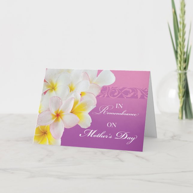 Till minne av Mors dag blommor och snurrar Kort (Framsida)