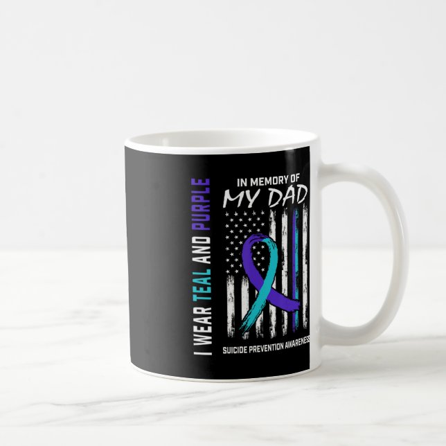 Till minne av Pappa Suicide Awareness Prevention A Kaffemugg (Höger)
