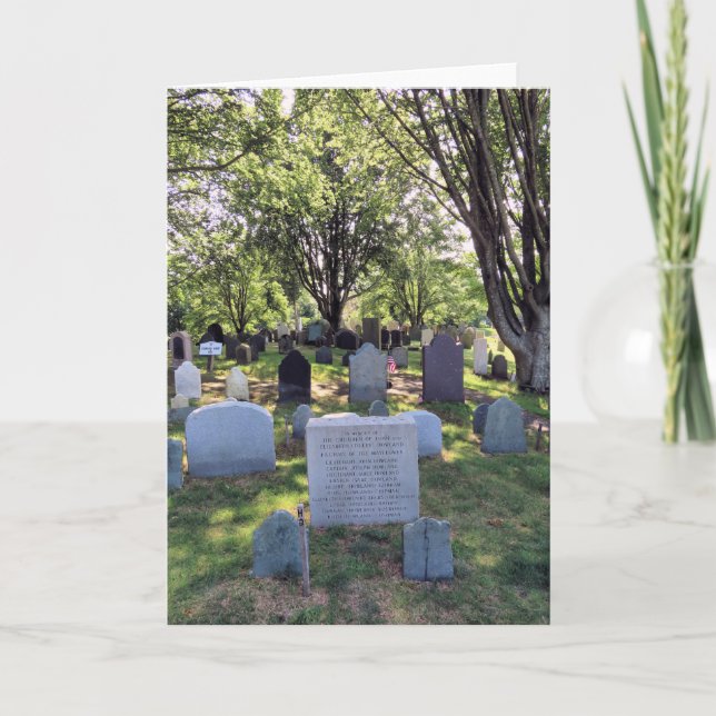 Till minne av pilgrimen Howlands familj Kort (Framsida)