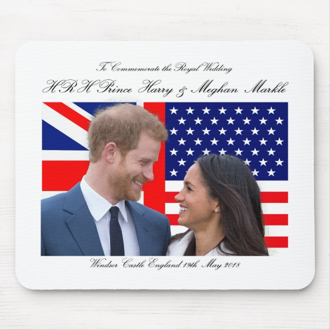 Till minne av Royalet Bröllop Harry och Meghan Musmatta (Framsidan)