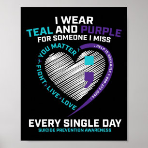 Till minne av Semi Colon Suicide Prevention Awa Poster