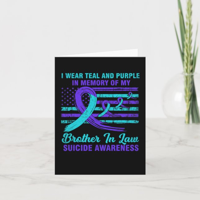 Till minne av svåger Suicide Awareness Amer Kort (Framsida)
