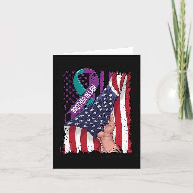 Till minne av svåger Suicide Awareness Usa  Kort (Framsida)