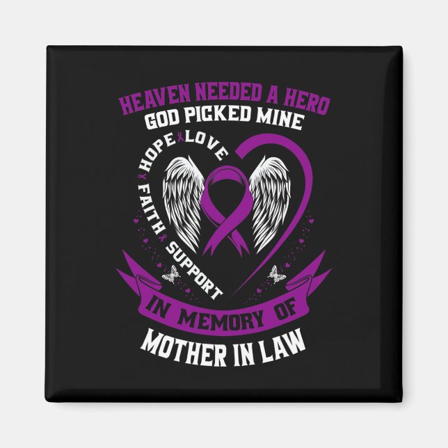 Till minne av Svärmor Medveten pankreascancer Magnet (Framsidan)