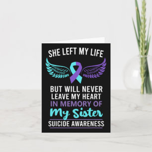Till minne av syster Suicide Awareness Prevention Kort