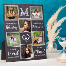 Till minne av unik fotokollage minneshögtid