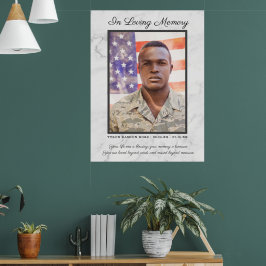 Till minne Foto Citat Begravning Minneshögtid Poster