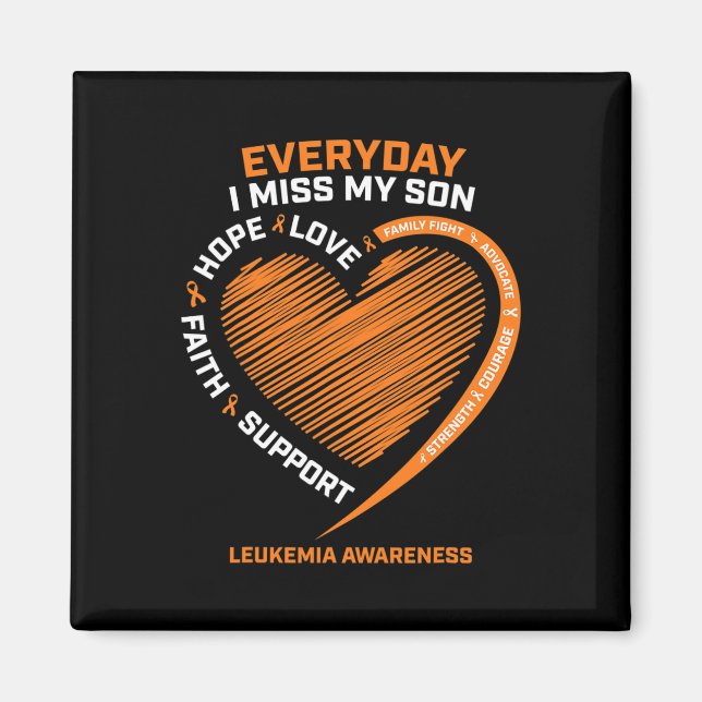 Till minnet av min son Leukemi Aw Magnet (Framsidan)