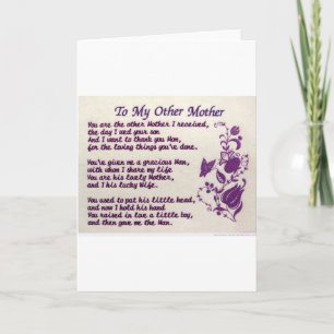 Till mitt andra Mor. Tack