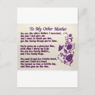 Till mitt andra Mor. Tack Vykort