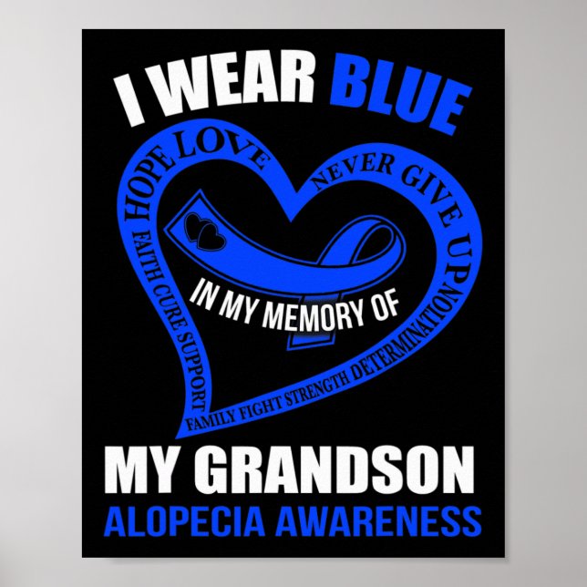 Till mitt barnbarn ALOPECIA AWARENESS Poster (Framsidan)