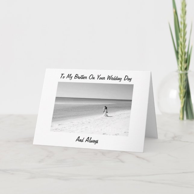 TILL MITT BRODER PÅ DIN BRÖLLOPSDAG KORT (Framsida)