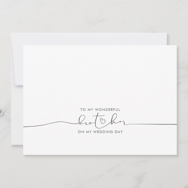 Till mitt Brother Bröllop Morgonutsmeddelande (Framsida)