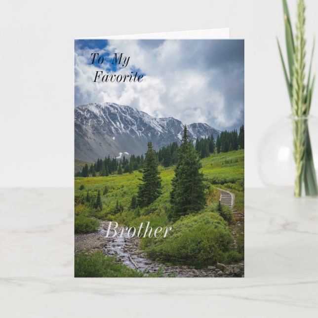 Till mitt favoritkort för broderbroderfogat hälsni kort (Framsida)