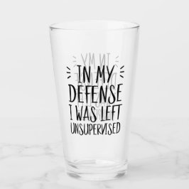 Till mitt försvar lämnades jag oövervakad glaskopp