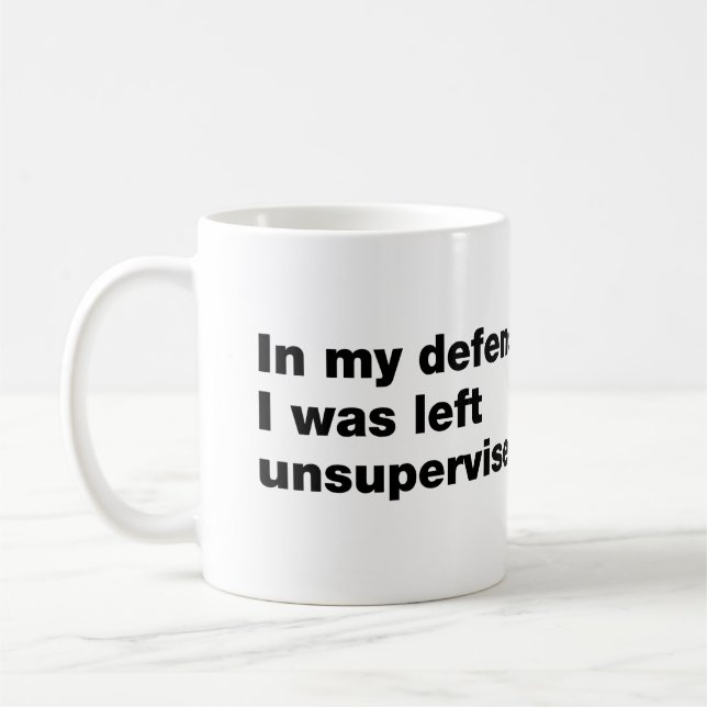 Till mitt försvar lämnades jag oövervakad kaffemugg (Vänster)