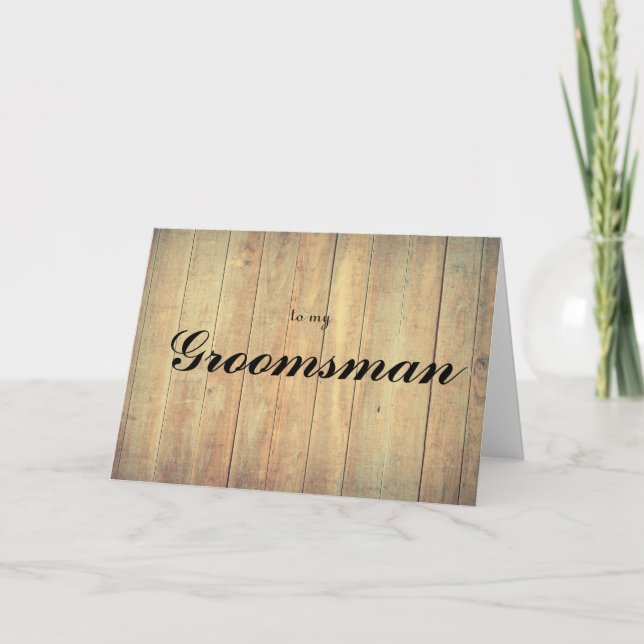 till mitt Groomsman-kort Kort (Framsida)