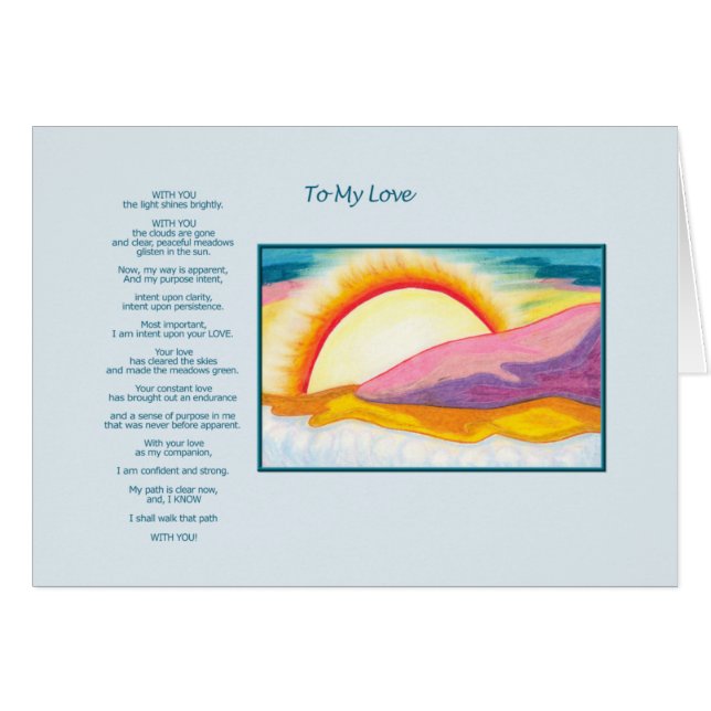 Till mitt kärlekkort hälsningskort (Framsidan Horizontal)