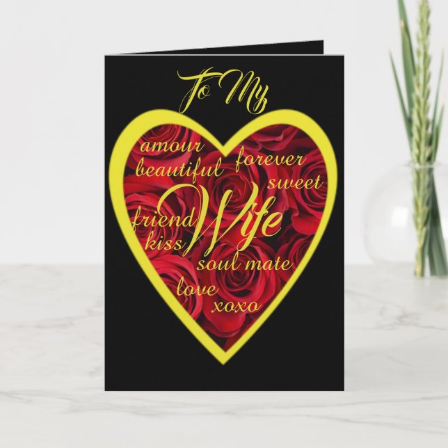 Till mitt maka, Ord-kort Helgkort (Framsida)