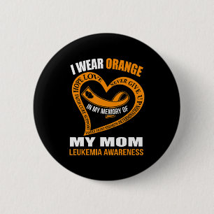 Till mitt minne av mamma LEUKEMIA AWARENESS Knapp