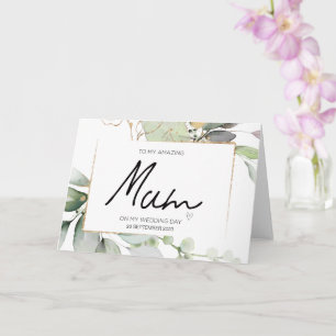 Till mitt Morsa Bröllop Tack för Brides Mor-kort Kort