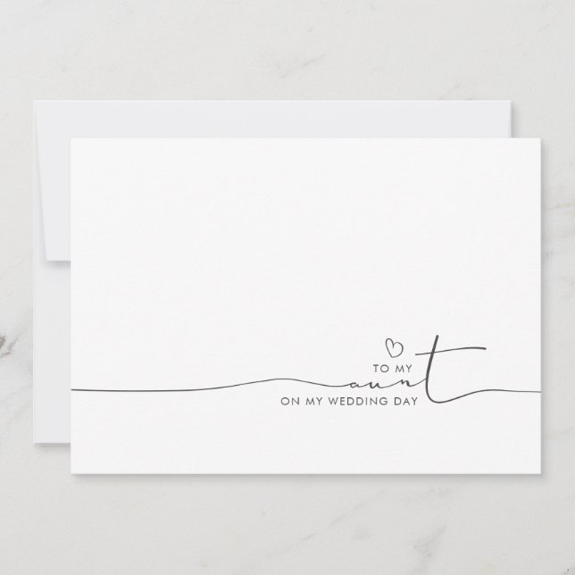 Till mitt Moster Bröllop-morgonmeddelande om cute- (Framsida)