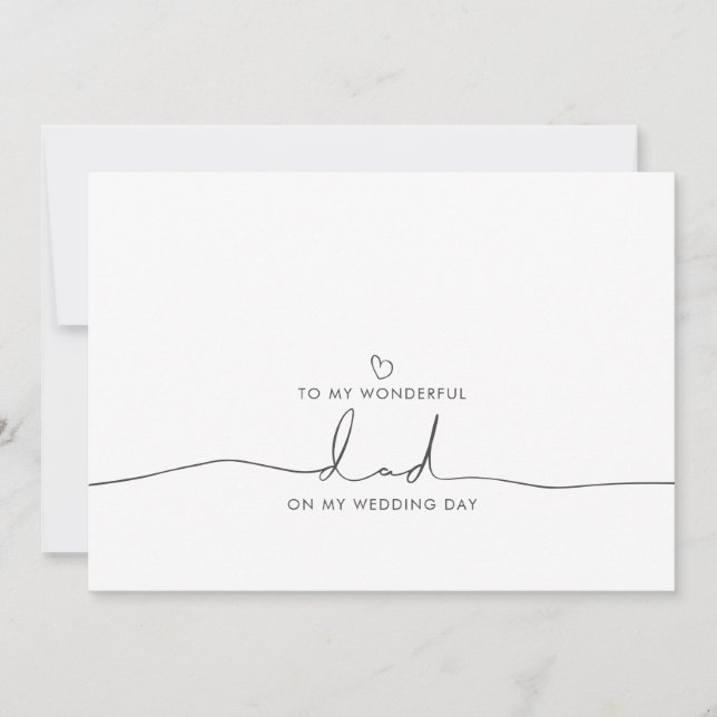 Till mitt Pappa Bröllop-morgonmeddelande om cute-l (Framsida)
