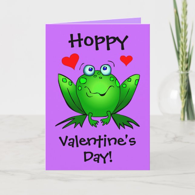 Till mitt prinsessan Hoppy Valentiness Cute Frog C Helgkort (Framsida)