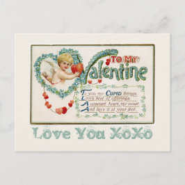 Till mitt Valentine Cupid-vykort Helg Vykort