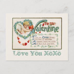 Till mitt Valentine Cupid-vykort Helg Vykort