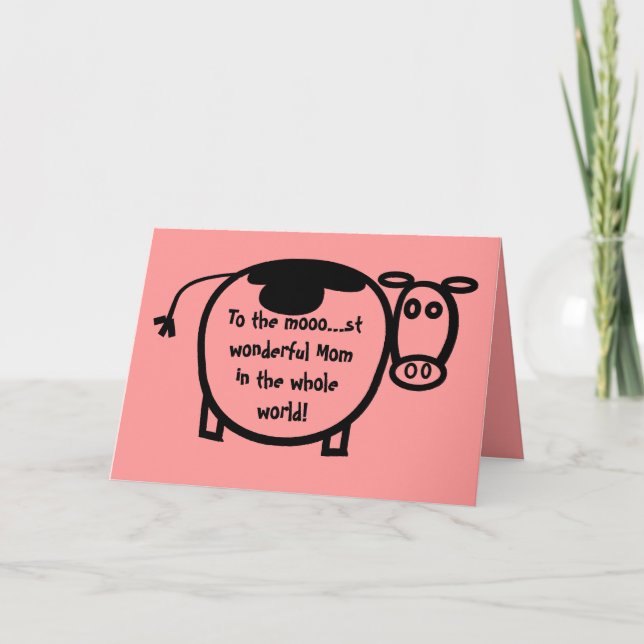Till mooo...Mest underbart Mamma i hela världen! Kort (Framsida)