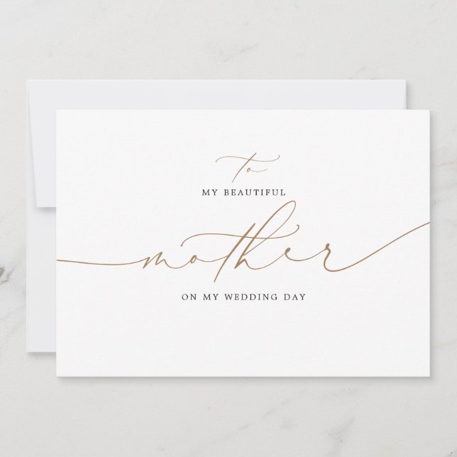 Till Mor på min Bröllopsdag Elegant (Framsida)