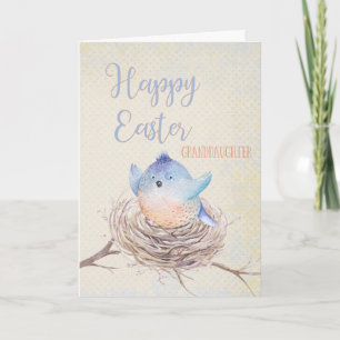 Till mordotter, Glad påsk Blue Bird i Nest Helgkort