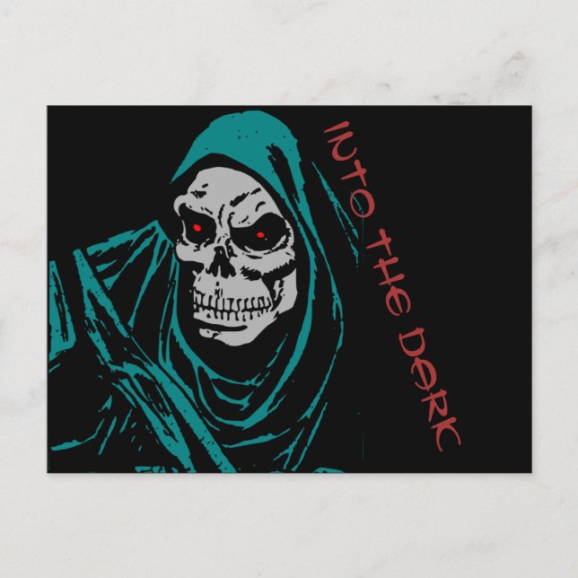 Till Mörken Skelethon Posrcard Vykort (Framsida)