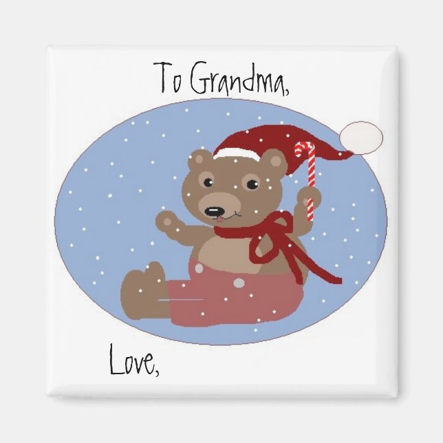 Till mormor, Kärlek... (Personalisera) Magnet (Framsidan)