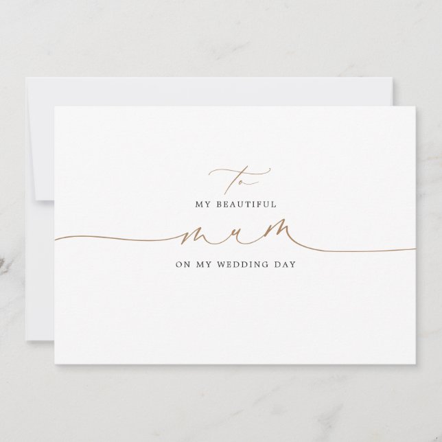 Till Morsa på min Bröllopsdag Elegant (Framsida)