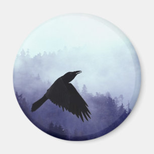 TILL MYSTIC-Kråkan OCH skogen Magnet