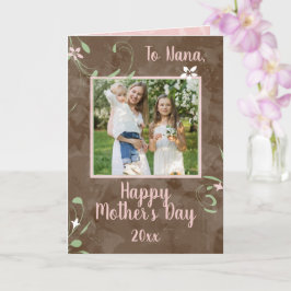 Till Nana Vår grouts Grandma Mors dag Photo Kort