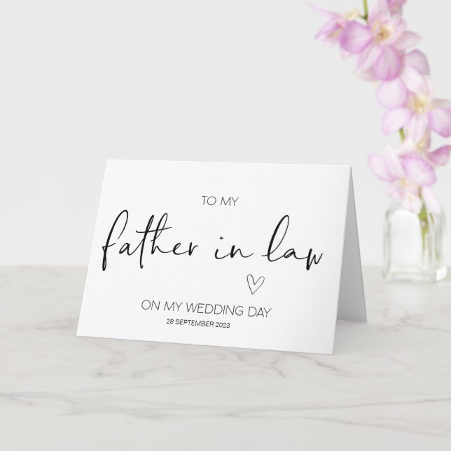 Till Ny pappa i Bröllop Tack från Bride Kort (Orkide)