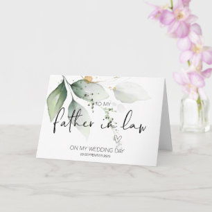 Till Ny pappa i Bröllop Tack från Bride Kort