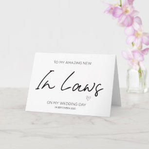 Till nya föräldrar i Law Bröllop Tack från Bride Kort