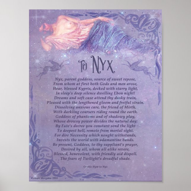 Till NYX - GODDESS-INVOKATION Poster (Framsidan)