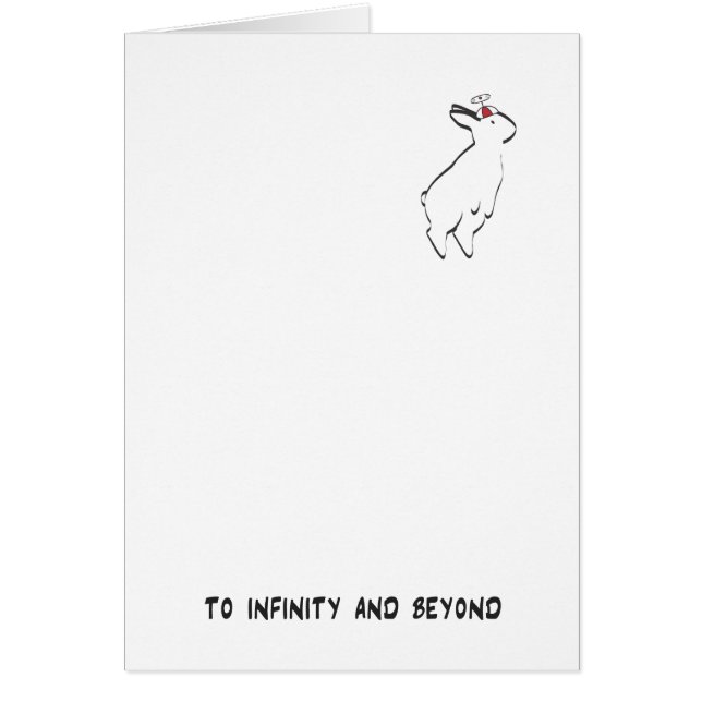 TILL OÄNDLIGHETEN HÄLSNINGSKORT (Framsidan)